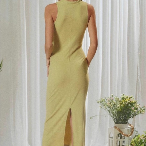 NWT Endless Blu Tank T-Shirt Cut Out Midi Dress, Cream, Large - Picture 5 of 6